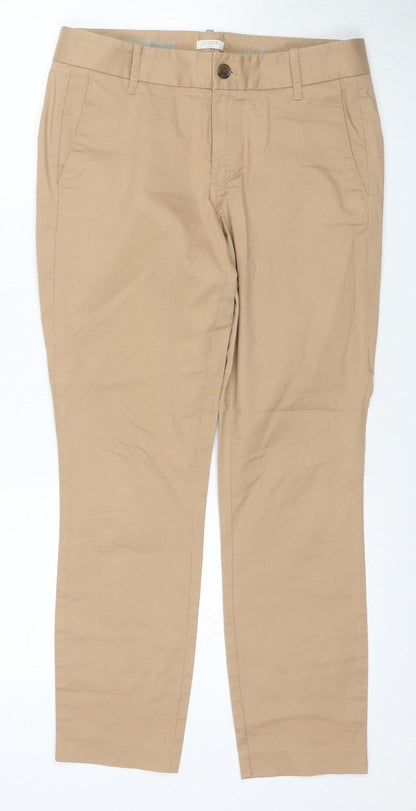 Womens UK Size 4 J.CREW Classic Fit Chino Beige Trousers