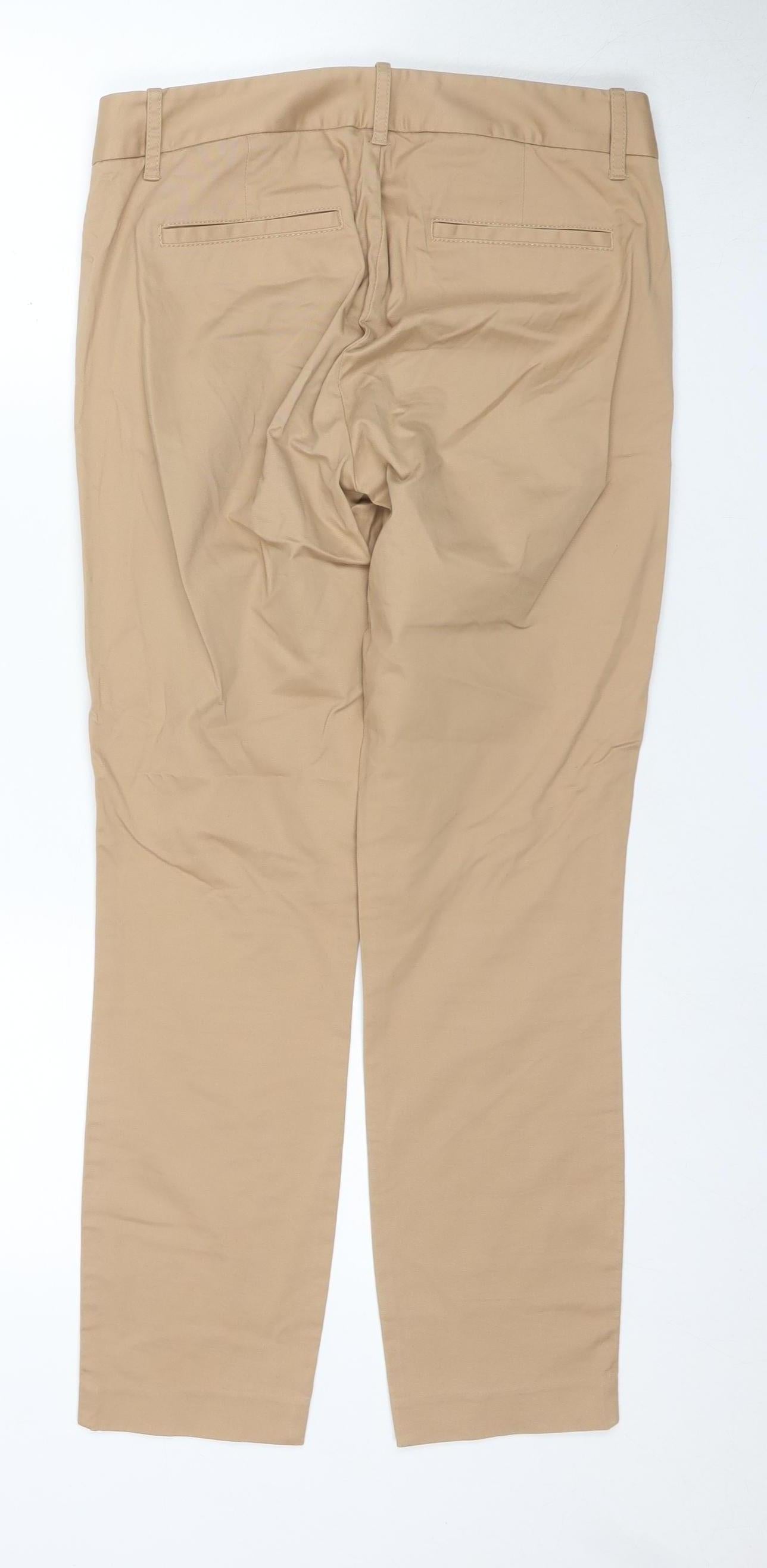 Womens UK Size 4 J.CREW Classic Fit Chino Beige Trousers