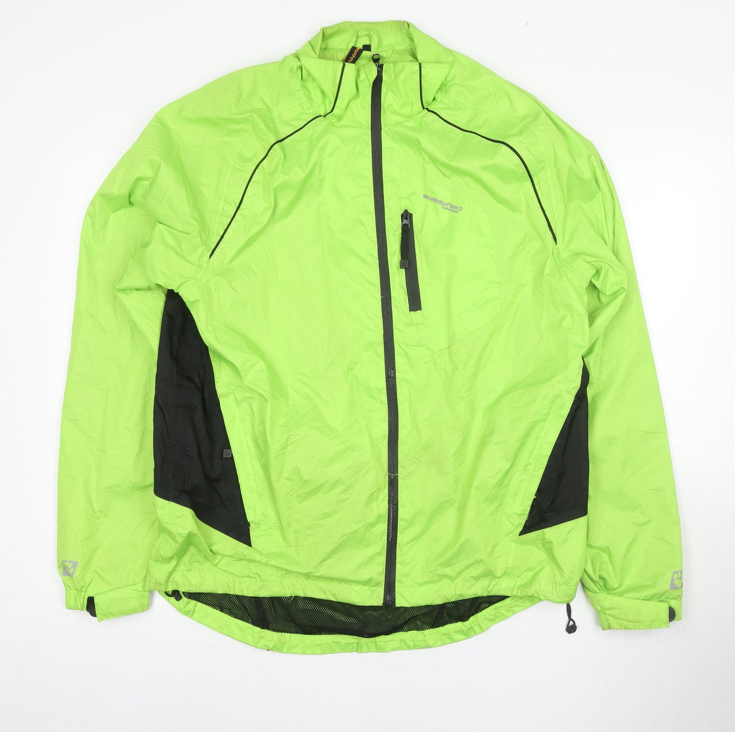 Mens UK Size L Fox Green Windbreaker Coat