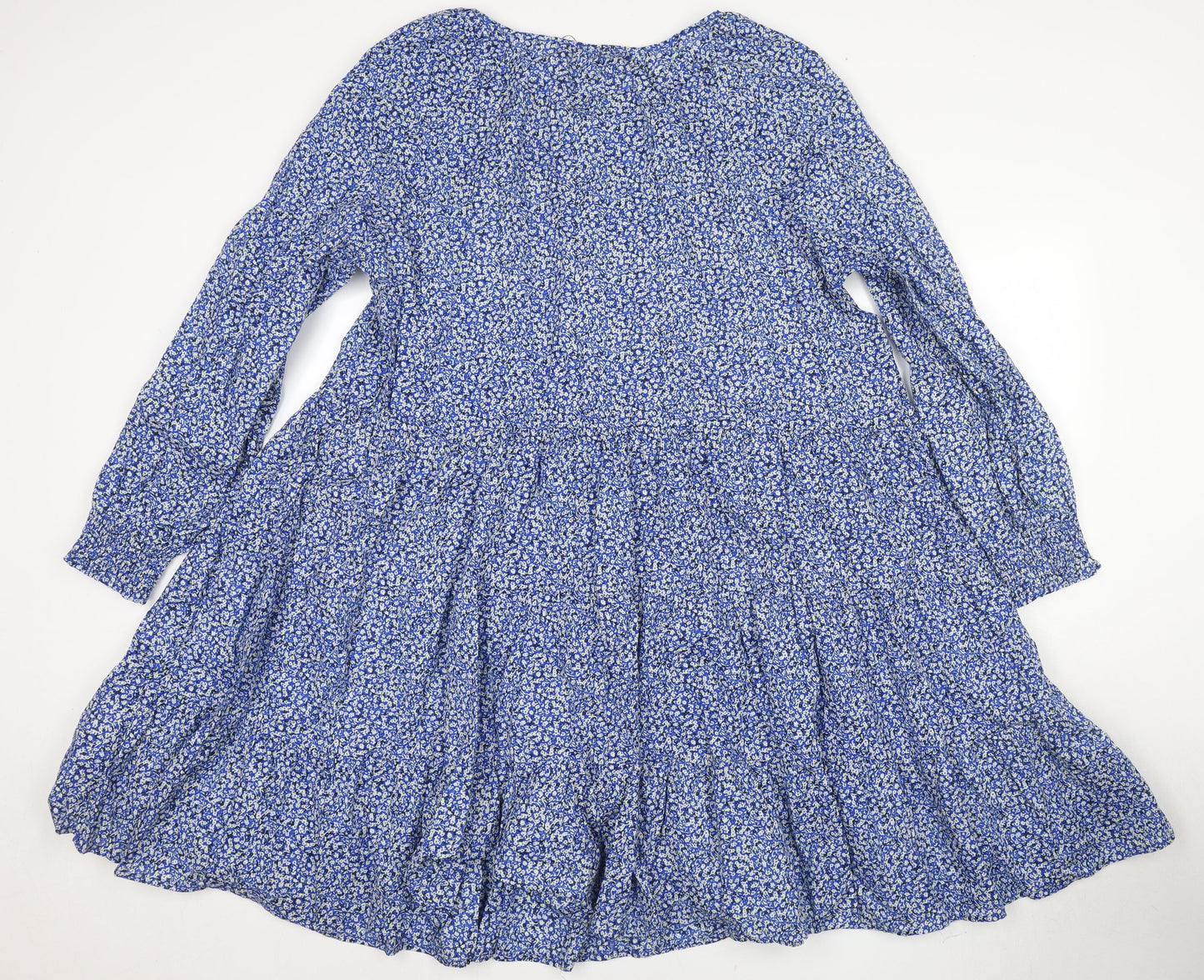 Marks and Spencer Women's Blue Floral Dress Size 12