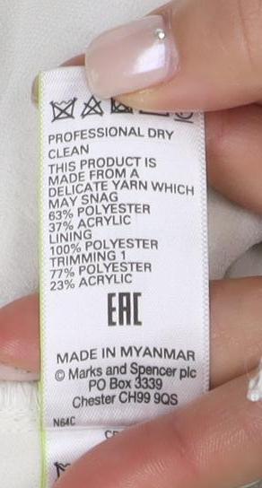 Marks & Spencer Women's Ivory Size 8 Basic Jacket