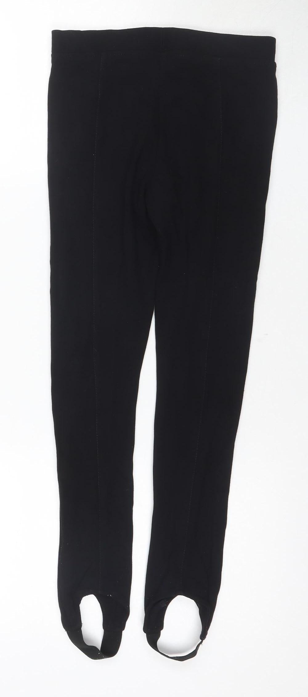 Next Girls Black Stirrup Leggings, Size 10 Years