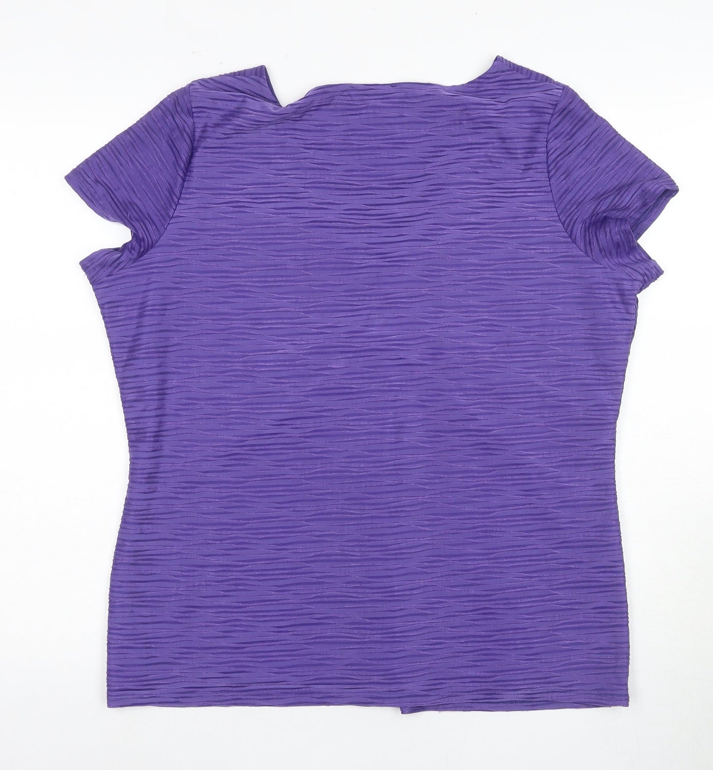 Womens UK Size 2 Per Una Purple Basic T-Shirt