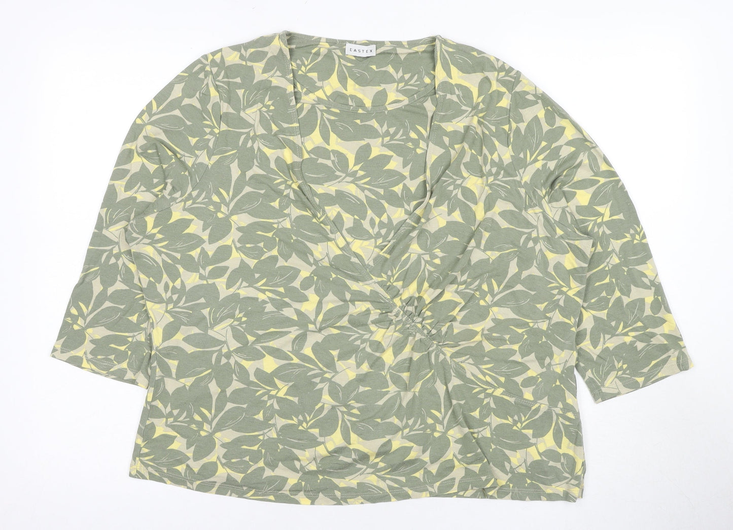Womens UK Size 18 Eastex Green Wrap Blouse