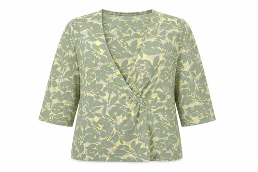 Womens UK Size 18 Eastex Green Wrap Blouse