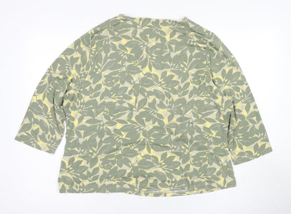 Womens UK Size 18 Eastex Green Wrap Blouse