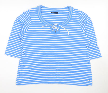 Womens UK Size 20 DASH Blue Basic T-Shirt