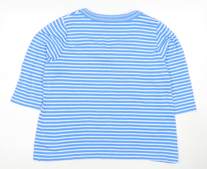 Womens UK Size 20 DASH Blue Basic T-Shirt