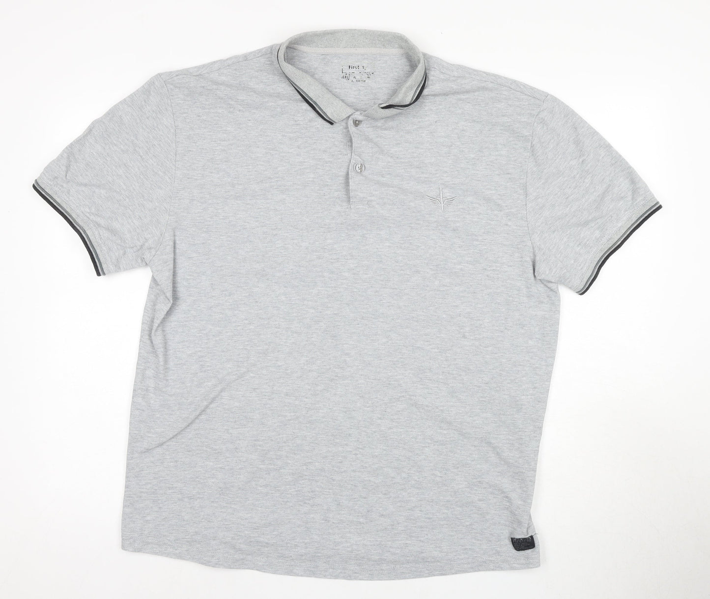 Firetrap Men's Grey 3XL Polo Shirt, Short Sleeve