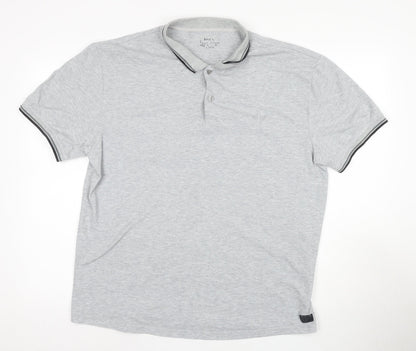 Firetrap Men's Grey 3XL Polo Shirt, Short Sleeve