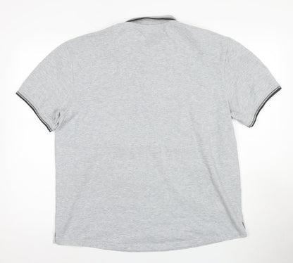 Firetrap Men's Grey 3XL Polo Shirt, Short Sleeve