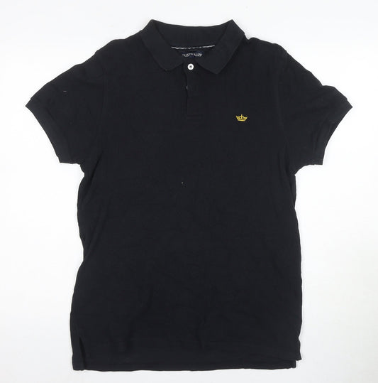 Industrialize Men's Black Cotton Polo Shirt L