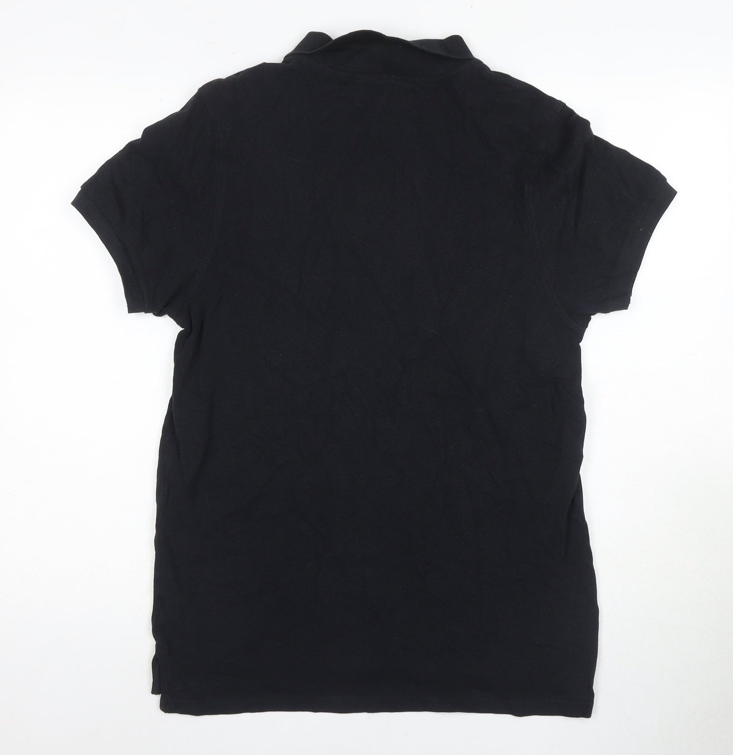 Industrialize Men's Black Cotton Polo Shirt L