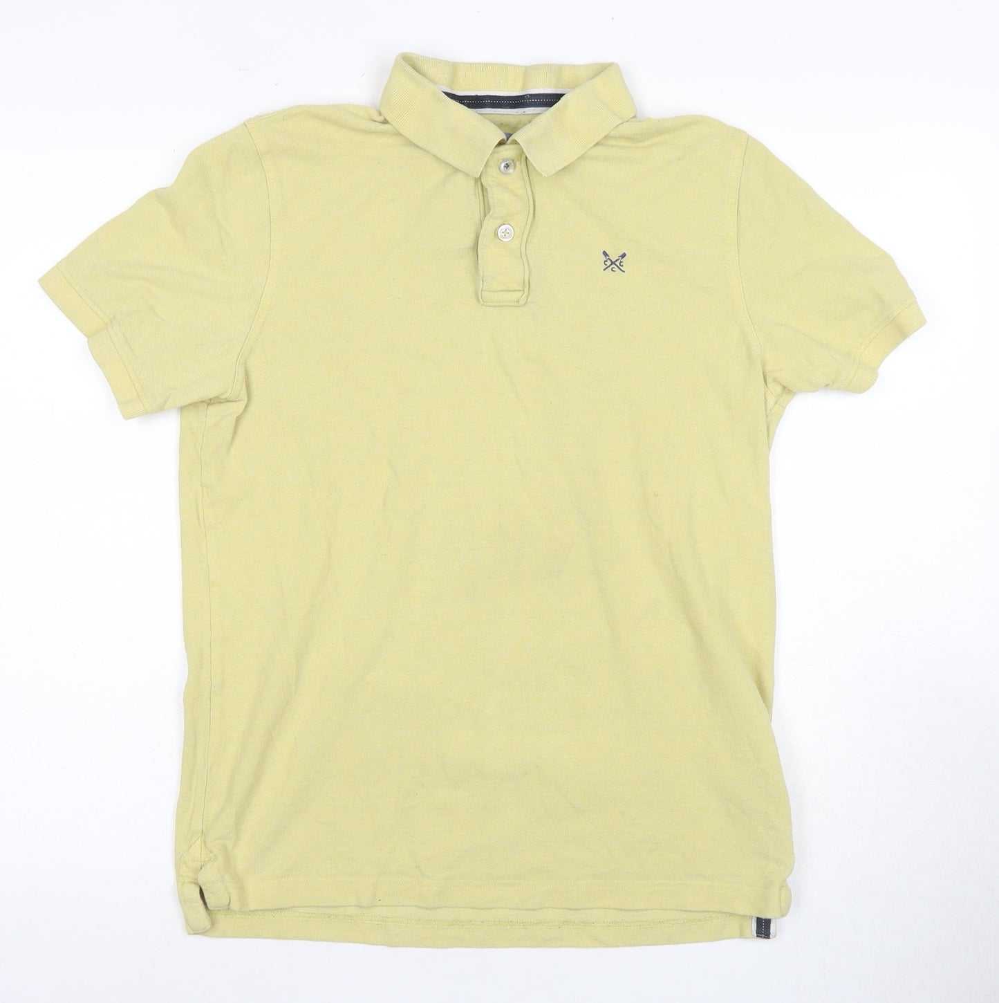 Crew Clothing Men's Beige Cotton Polo M - Logo Accent