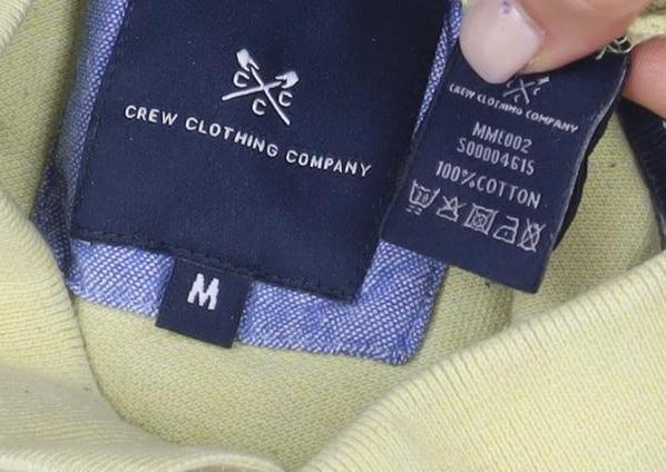 Crew Clothing Men's Beige Cotton Polo M - Logo Accent