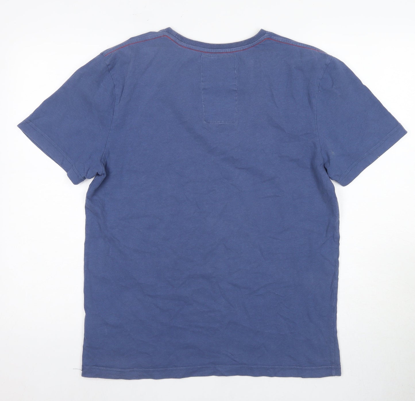 Barely Retro Men's XL Blue Graphic Print T-Shirt