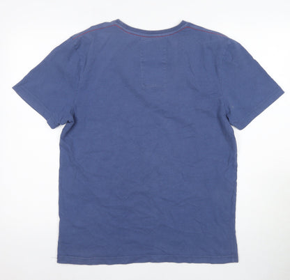 Barely Retro Men's XL Blue Graphic Print T-Shirt