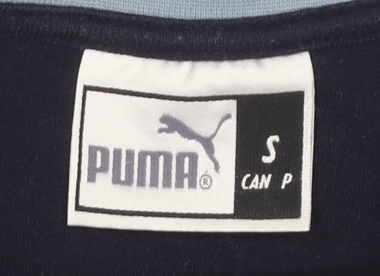 Puma Men's Blue Cotton Logo T-Shirt Size S