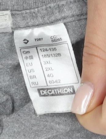 Mens UK Size 3XL DECATHLON Grey  T-Shirt