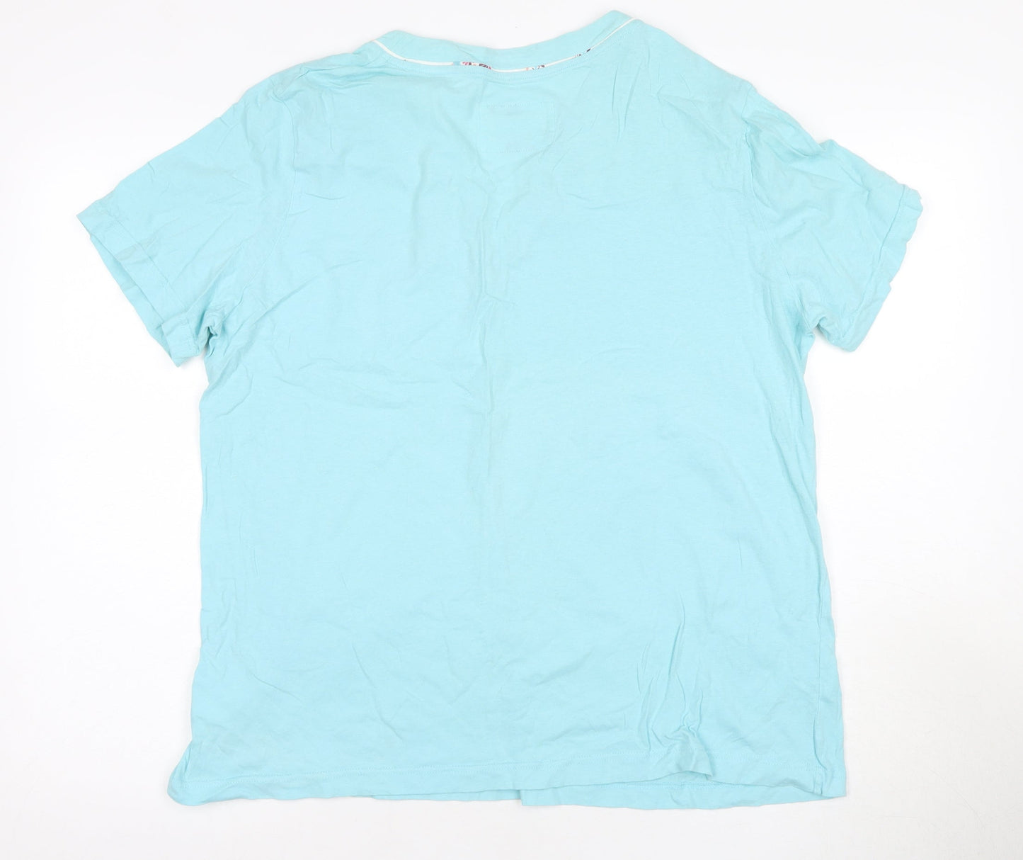 Damart Women's Blue T-Shirt XL V-Neck Casual