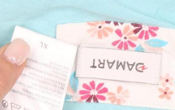 Damart Women's Blue T-Shirt XL V-Neck Casual