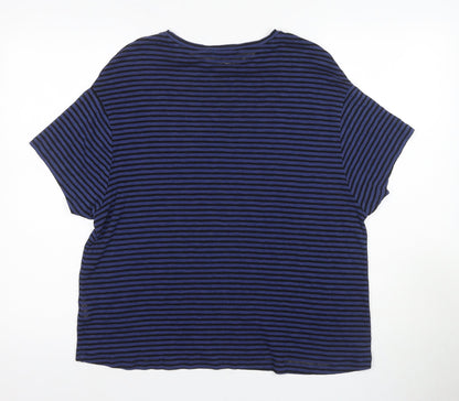 Unisex Adults UK Size 0 Pull&Bear Blue  T-Shirt