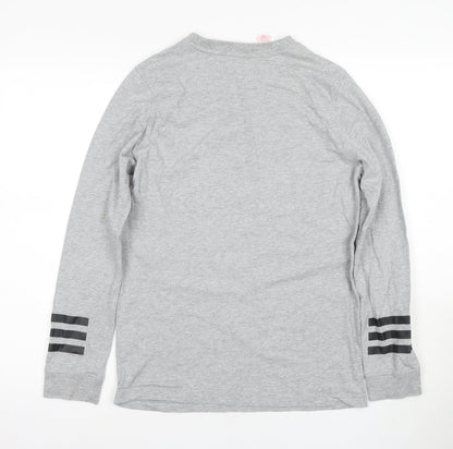 Unisex Adults UK Size 8 adidas Grey Jersey T-Shirt