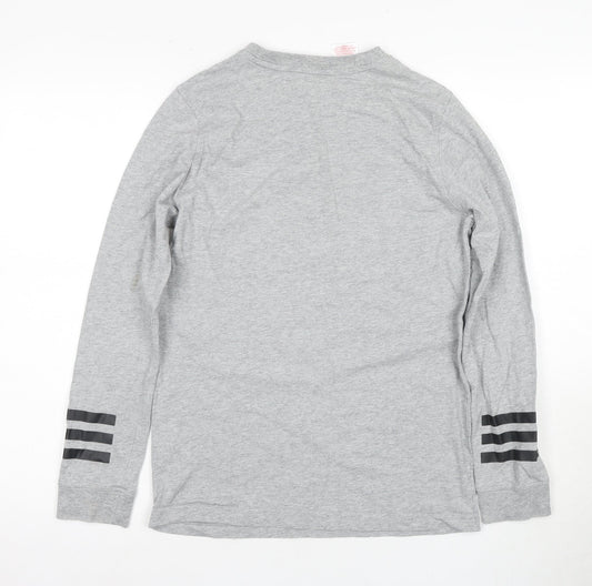Unisex Adults UK Size 8 adidas Grey Jersey T-Shirt