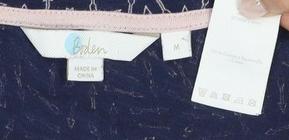 Boden Women's Blue Blouse M Long Sleeve Round Neck
