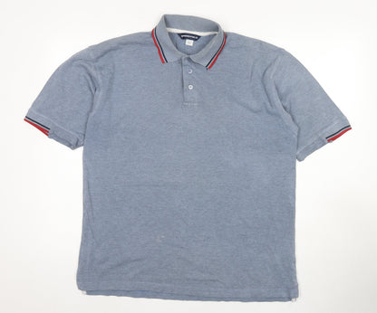 Springfield Men's Blue Polo Shirt XL