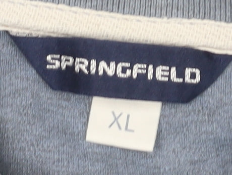 Springfield Men's Blue Polo Shirt XL