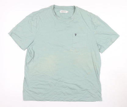 Mens UK Size L Farah 1920 Green  T-Shirt
