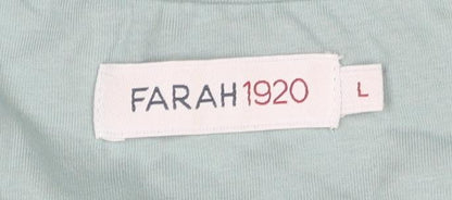 Mens UK Size L Farah 1920 Green  T-Shirt