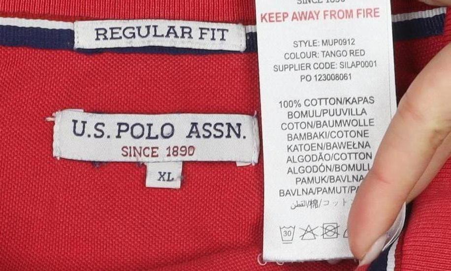 U.S. Polo Assn. Men's Red XL Regular Fit Polo