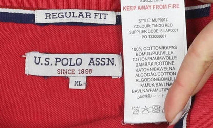 U.S. Polo Assn. Men's Red XL Regular Fit Polo