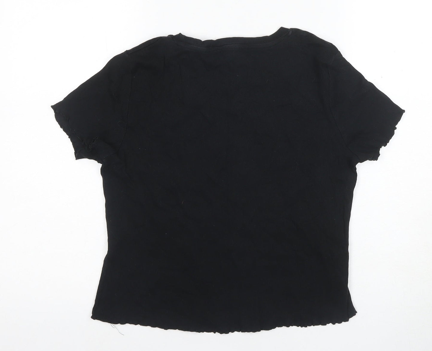 Coast Women's Black T-Shirt L Cotton Casual