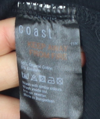 Coast Women's Black T-Shirt L Cotton Casual