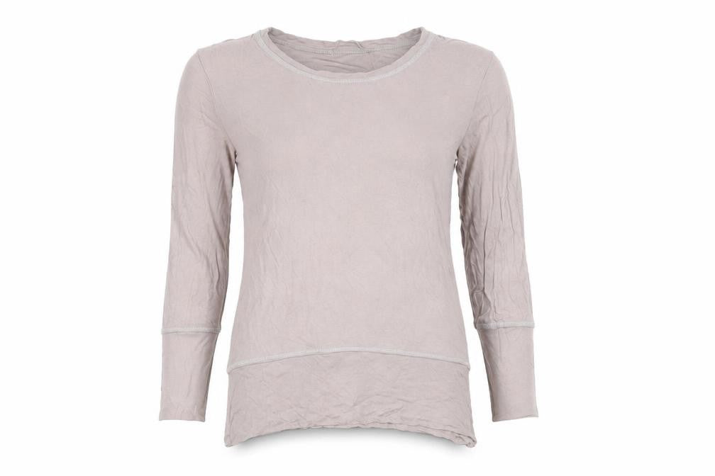 Womens UK Size 10 Velvet Beige Basic T-Shirt