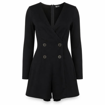 Womens UK Size 6 H&M One-Piece Black Playsuit