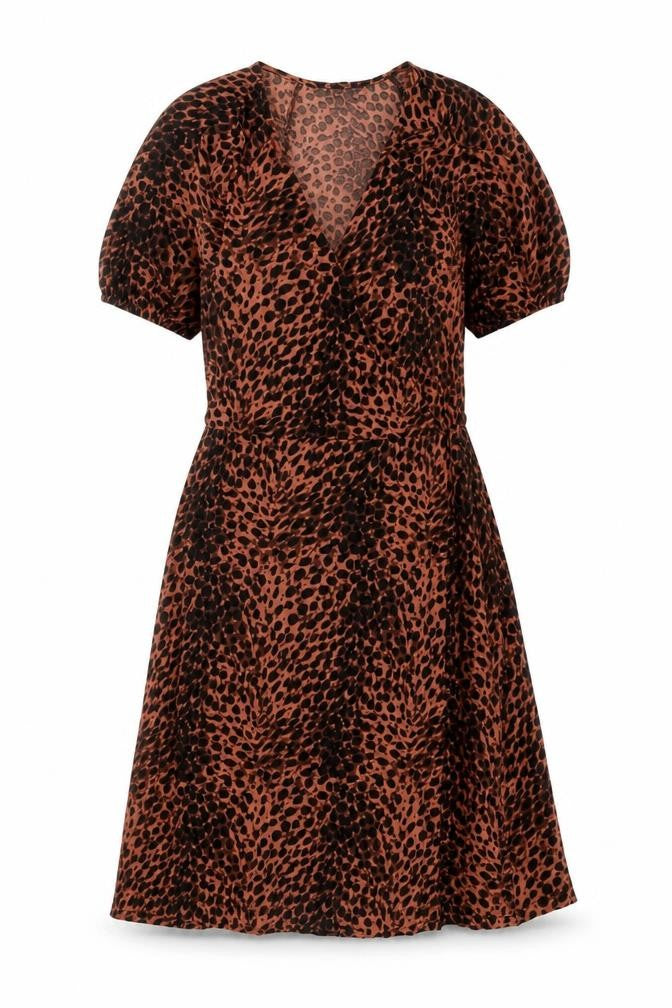 Next Women's Brown Animal Print Dress Size 12T