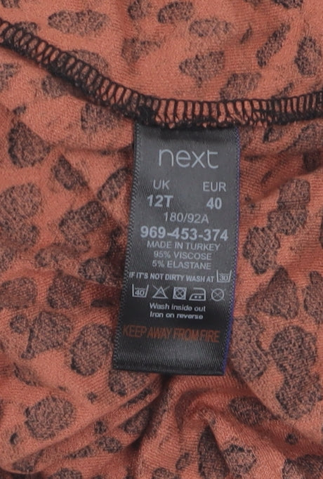Next Women's Brown Animal Print Dress Size 12T