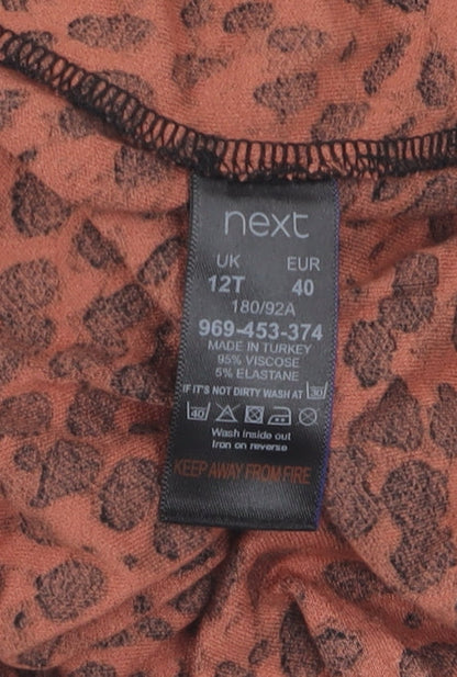 Next Women's Brown Animal Print Dress Size 12T