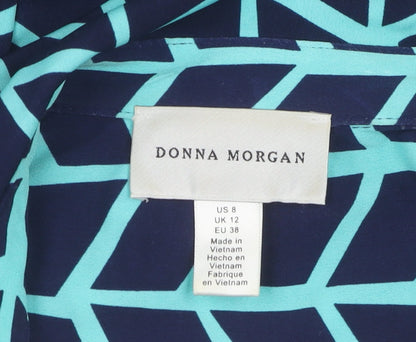 Donna Morgan Women's Multicoloured Geometric Shirt Dress Size 12