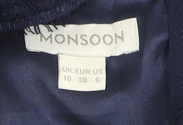 Monsoon Women's Blue A-Line Dress, Size 10, Party/Wedding