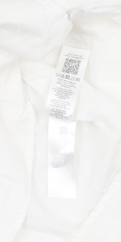 ASOS DESIGN Women's White V-Neck Shirt Dress Size 8