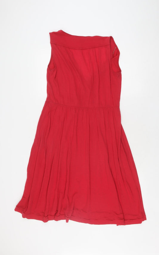 GAP Women's Red Fit & Flare Dress M Sleeveless