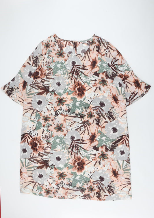 Damart Women's Multicoloured Floral Shift Dress UK 26
