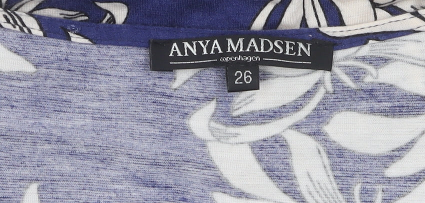 Anya Madsen Women's Blue Floral Shift Dress Size 18