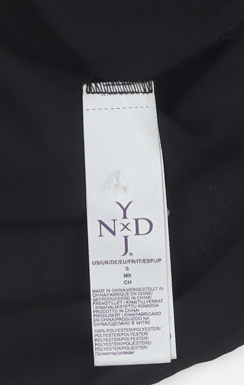 NYDJ Women's Black V-Neck Blouse, Size S, Casual Elegance