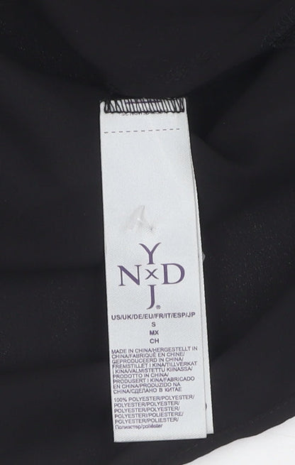 NYDJ Women's Black V-Neck Blouse, Size S, Casual Elegance